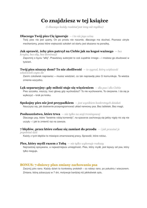 EBOOK - PIES POD KONTROLĄ BEZ FRUSTRACJI + BONUS